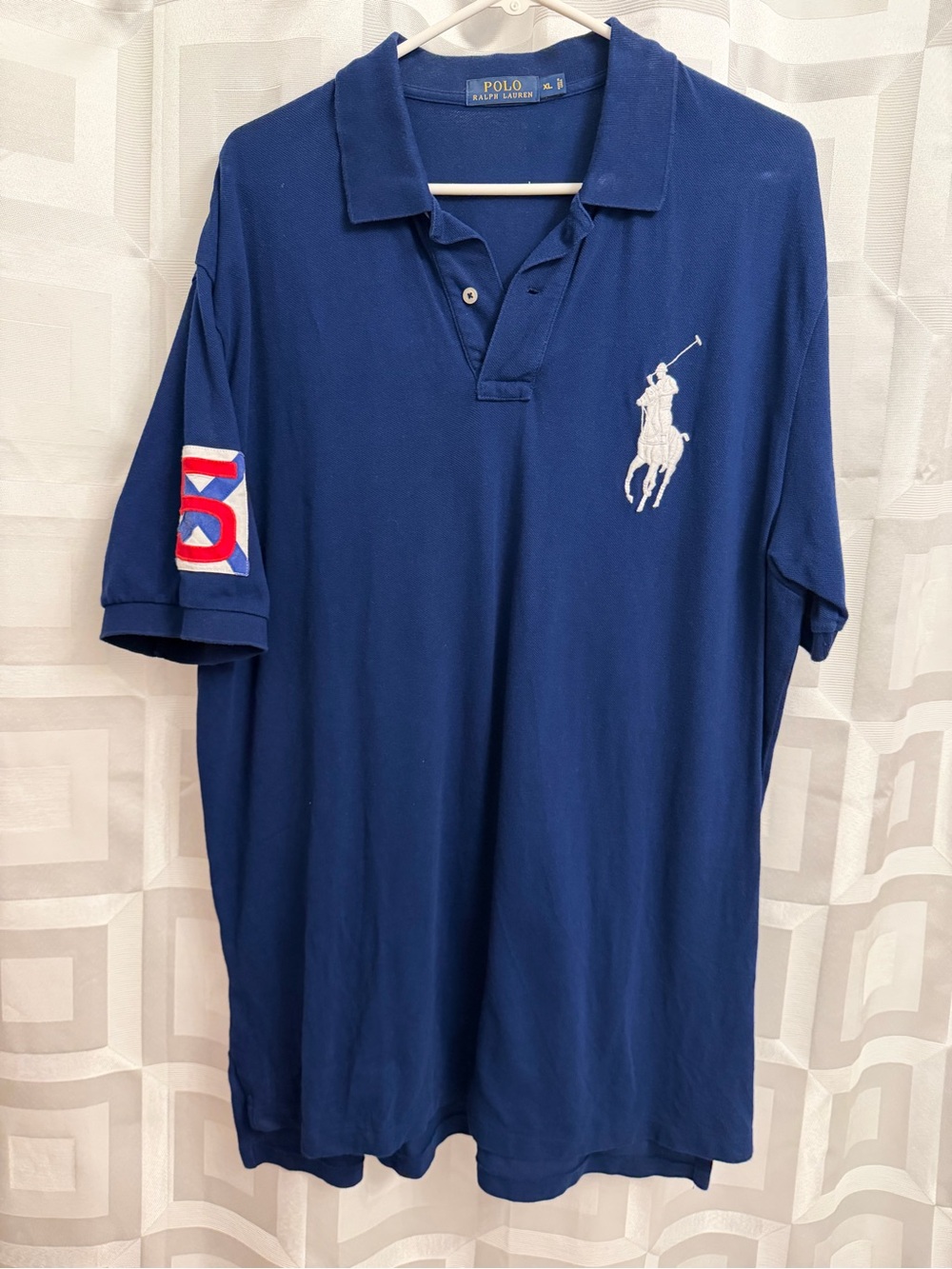 Polo Ralph Lauren blue white big pony size XL
